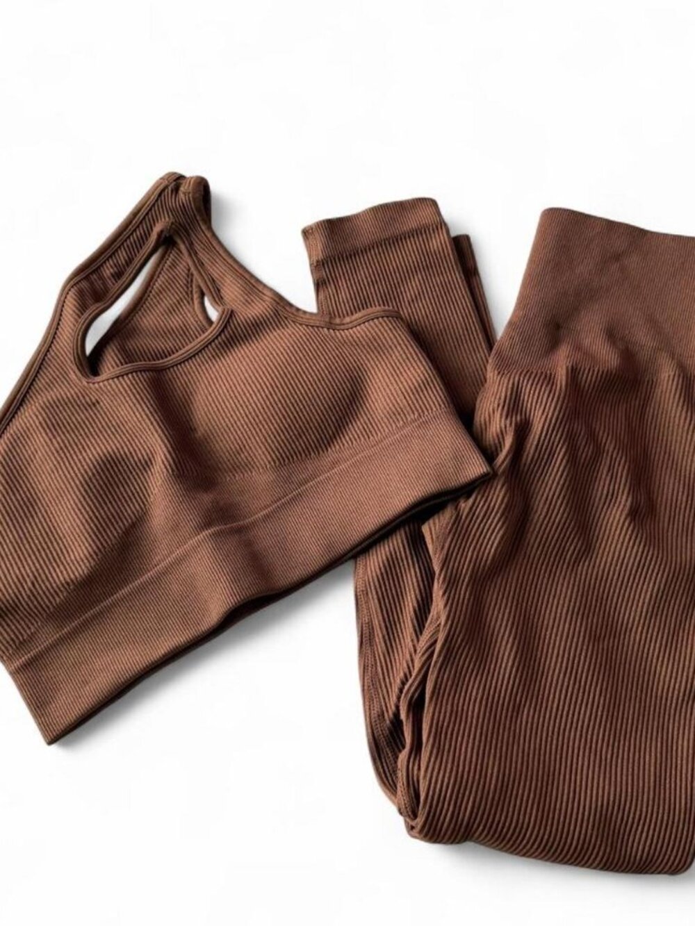 Brown Matching Workout Set